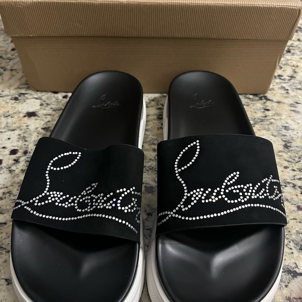 Bling Slides 🖤Louboutin 41 NWT - Picture 3 of 8